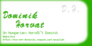dominik horvat business card